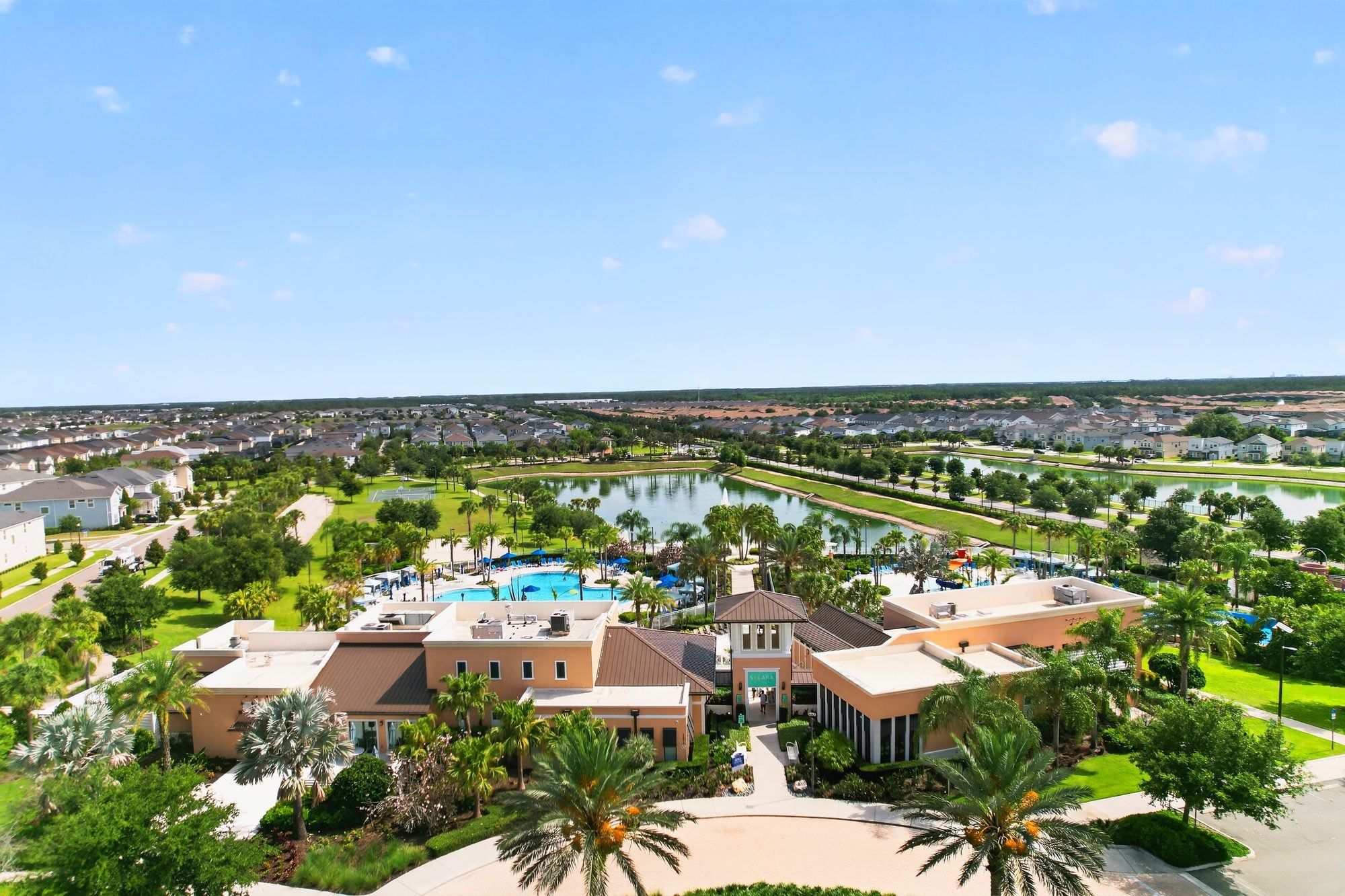 Solara Resort resort community, aerial view