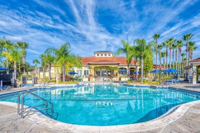 Heroes & Wizards Villa, Included are The lakeside Terra Verde Resort clubhouse and amenities, with large heated swimming pool, hot tub, tiki bar and grill, fitness center, sauna, and more!