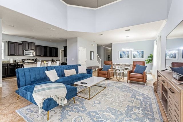 Pixel & Pixie Retreat, Comfortable and luxurious family living room with large smart TV