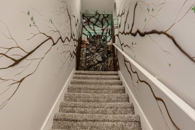 The Marvel Mansion, We are Groot entrance to the Guardians of The Galaxy Starship Room!