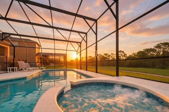 The Playtime Universe, La Isla Pool Spa Sunset